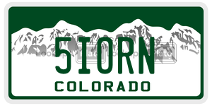 5IORN  license plate in CO