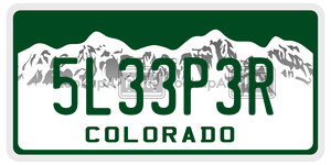 5L33P3R  license plate in CO