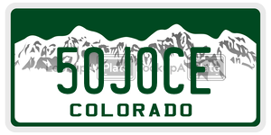 5OJOCE  license plate in CO