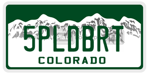 5PLDBRT  license plate in CO