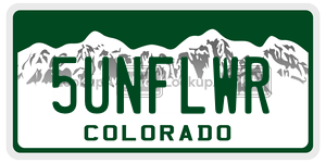5UNFLWR  license plate in CO