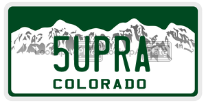 5UPRA license plate in Colorado