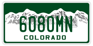 608OMN license plate in Colorado