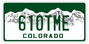 610TME  license plate in CO