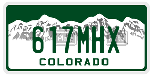 617MHX  license plate in CO