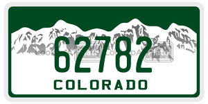 62782  license plate in CO