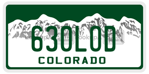 630LOD  license plate in CO