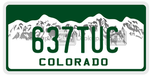 637TUC  license plate in CO