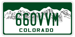 660VVM  license plate in CO