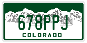 678PPJ  license plate in CO