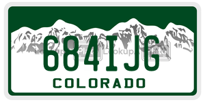 684IJG  license plate in CO