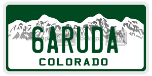 6ARUDA  license plate in CO
