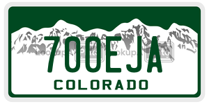 700EJA  license plate in CO