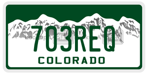 703REQ  license plate in CO