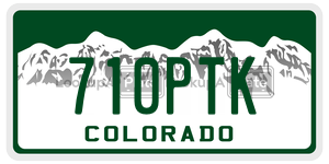 710PTK  license plate in CO