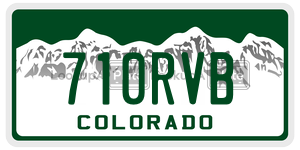 710RVB  license plate in CO