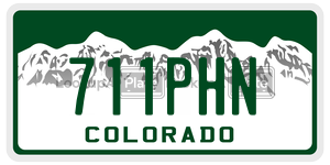 711PHN  license plate in CO