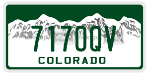 717OQV  license plate in CO