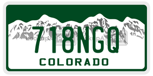718NGQ license plate in Colorado