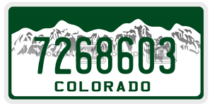7268603 license plate in Colorado