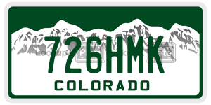 726HMK  license plate in CO