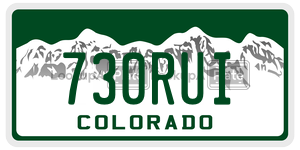 730RUI  license plate in CO