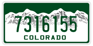 7316155 license plate in Colorado