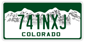 741NXJ license plate in Colorado