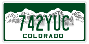 742YUC license plate in Colorado