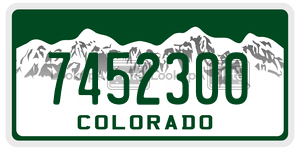 7452300  license plate in CO