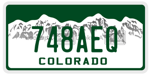 748AEQ  license plate in CO