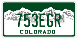 753EGR  license plate in CO