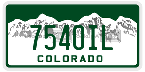 754OIL  license plate in CO