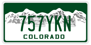 757YKN  license plate in CO