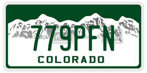 779PFN  license plate in CO