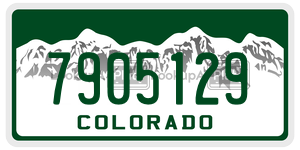 7905129  license plate in CO