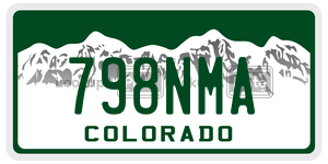 798NMA  license plate in CO