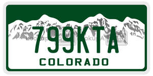 799KTA license plate in Colorado