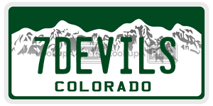 7DEVILS  license plate in CO