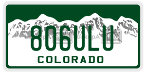 806ULU  license plate in CO