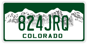 824JRQ  license plate in CO