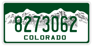 8273062  license plate in CO