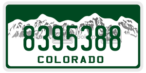 8395388  license plate in CO