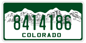 8414186  license plate in CO