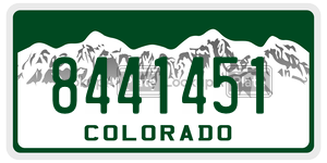 8441451  license plate in CO