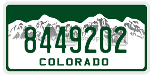 8449202  license plate in CO