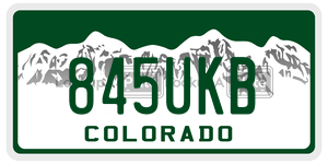 845UKB  license plate in CO