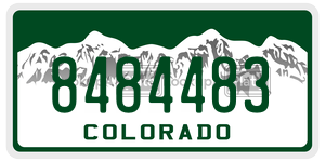 8484483  license plate in CO