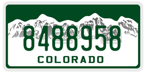 8488958  license plate in CO