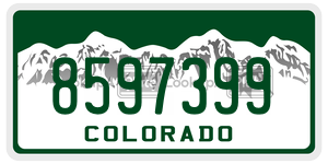 8597399  license plate in CO